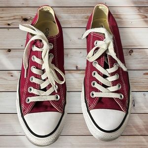 Converse All Star Maroon Sneaker Shoes Low top Size Men’s 5.5 Women’s 7